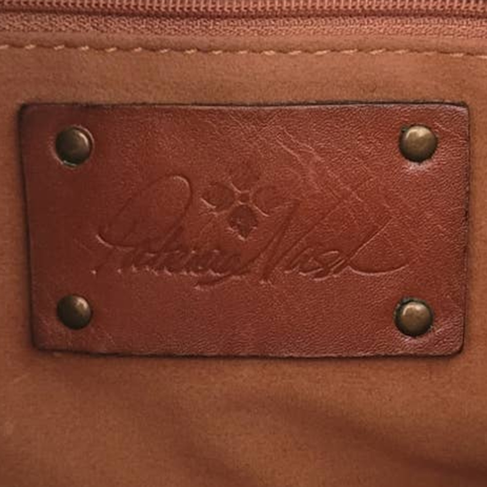 Patricia Nash Postiano Square Heritage Tan Leather Shoulder Bag - Picture 7 of 8
